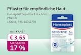 Sensitive Pflaster bei mea - meine apotheke im Prospekt "" für 3,65 €