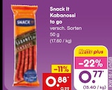 Snack It Kabanossi to go im aktuellen Netto Marken-Discount Prospekt für 0,77 €