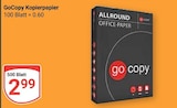 Kopierpapier Angebote von GoCopy bei GLOBUS Willich für 2,99 €