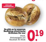 Aktuelles Ofenfrische Brötchen Angebot bei E center in Wiesbaden ab 0,19 €
