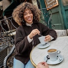 Veste effet polaire boutonnée col rond marron foncé femme à 59,99 € dans le catalogue La Halle