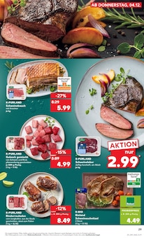 Schweinebauch im Kaufland Prospekt "Aktuelle Angebote" mit 74 Seiten (Kiel)