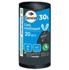 20 sacs poubelle 30L - CARREFOUR en promo chez Carrefour Saint-Maur-des-Fossés à 2,09 €