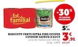 Haricots verts extra fins coupés cuisson vapeur - d'Aucy en promo chez Super U Haricots verts extra fins coupés cuisson vapeur - d'Aucy dans le catalogue Super U