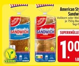 American Style Sandwich Vollkorn im EDEKA Prospekt American Style Sandwich Vollkorn von Golden Toast im aktuellen EDEKA Prospekt für 1,00 €