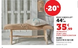 Banc 110 x 35 x 42 cm en promo à 35,99 € chez Hyper U Banc 110 x 35 x 42 cm dans le catalogue Hyper U