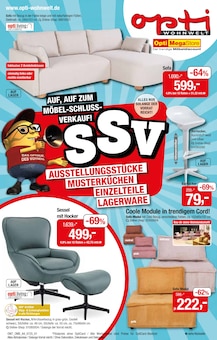 Opti-Wohnwelt Prospekt Möbel-Schluss-Verkauf! mit  Seiten in Hofheim (Unterfranken) und Umgebung