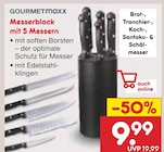 Messerblock mit 5 Messern im Angebot bei Netto Marken-Discount in Esslingen Messerblock mit 5 Messern Angebote von GOURMETmaxx bei Netto Marken-Discount Esslingen für 9,99 €