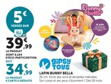 Lapin Bunny Bella - Gipsy Toys en promo chez Hyper U La Rochelle à 34,99 €