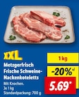 Metzgerfrisch Frische Schweine-Nackenkoteletts Angebote bei Lidl Falkensee für 5,69 €