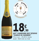 Aop champagne brut réserve - CHARLES DE CZANOVA en promo chez E.Leclerc Castanet-Tolosan à 18,90 €