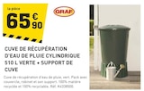 Promo Cuve de récupération d'eau de pluie cylindrique 510 l verte + support de cuve à 65,90 € dans le catalogue Tout Faire à Puceul