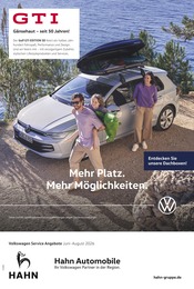 Volkswagen Prospekt für Fellbach: "Mehr Platz. Mehr Möglichkeiten.", 1 Seite, 01.06.2026 - 31.08.2026