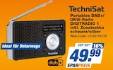 Portables DAB+/UKW-Radio DIGITRADIO 1 inkl. Zusatzakku schwarz/silber im Angebot bei expert in Bocholt Portables DAB+/UKW-Radio DIGITRADIO 1 inkl. Zusatzakku schwarz/silber Angebote von TechniSat bei expert Bocholt für 49,99 €