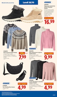 Promotion Pull col roulé femme dans le prospectus Lidl, valable du 22/10/2026 au 28/10/2026 Promo Pull col roulé femme dans le catalogue Lidl du moment à la page 63