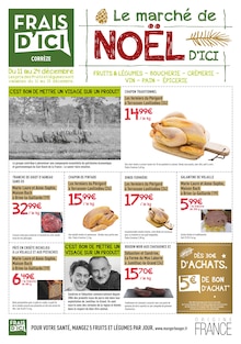 Prospectus Frais d'ici de la semaine "Le marché de NOËL D'ICI" avec 1 pages, valide du 11/12/2024 au 24/12/2024 pour Tulle et alentours