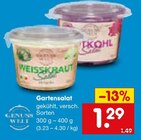 Aktuelle Feinkostlebensmittel Angebote bei Netto Marken-Discount in Duisburg Aktuelles Gartensalat Weisskraut Angebot bei Netto Marken-Discount in Duisburg ab 1,29 €