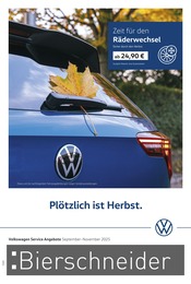Aktueller Volkswagen Werkstatt & Auto Prospekt in Mühlhausen und Umgebung, "Herbstliche Angebote." mit 1 Seite, 01.09.2025 - 30.11.2025