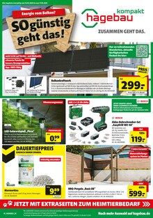 Aktueller hagebau kompakt Prospekt "Energie vom Balkon? SO günstig geht das!" Seite 1 von 10 Seiten für Kölleda