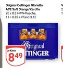 Glorietta ACE Saft Orange/Karotte Angebote von Original Oettinger bei GLOBUS St. Ingbert für 8,49 €