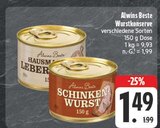 Hausmacher Leberwurst Angebote von Alwins Beste bei EDEKA Erlangen für 1,49 €