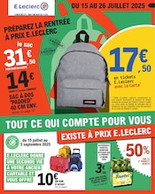 Catalogue Supermarchés E.Leclerc en cours à Bordeaux-Saint-Clair et alentours, "PRÉPAREZ LA RENTRÉE À PRIX E.LECLERC", 67 pages, 15/07/2025 - 26/07/2025