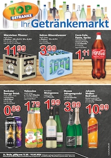 Coca Cola im aktuellen TOP Getränke Prospekt (Meerbusch) Coca Cola im TOP Getränke Prospekt "Aktuelle Angebote" mit 4 Seiten (Meerbusch)