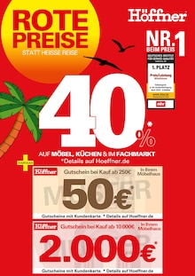 Fernseher im Höffner Prospekt "ROTE PREISE STATT HEISSE REISE" mit 1 Seiten (Frechen)