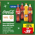 Alkoholfrei Getränke Angebote von Coca-Cola, Fanta, Mezzo Mix oder Sprite bei Lidl Würzburg für 0,99 €