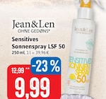 Sensitives Sonnenspray LSF 50 im Angebot bei Kaufhaus Stolz in Wismar Sensitives Sonnenspray LSF 50 Angebote von Jean & Len bei Kaufhaus Stolz Wismar für 9,99 €