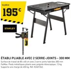 Tout Faire Barbezieux-Saint-Hilaire - Promo Établi pliable avec 2 serre-joints - 300 mm Promo Établi pliable avec 2 serre-joints - 300 mm à 195,00 € dans le catalogue Tout Faire à Barbezieux-Saint-Hilaire