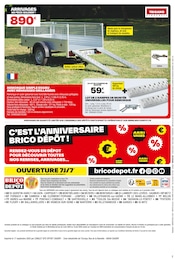 Remorque Angebote im Prospekt "L'Anniv À PRIX DÉPOT" von Brico Dépôt Remorque Angebote im Prospekt "L'Anniv À PRIX DÉPOT" von Brico Dépôt auf Seite 20