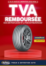 Vulco Catalogue "TVA remboursée sous 48h pour l'achat et la pose de pneumatiques", 5 pages, Avignon,  10/08/2022 - 03/09/2022