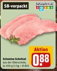 REWE Zwingenberg - Schweine-Schnitzel Angebot im Prospekt Schweine-Schnitzel bei REWE im Zwingenberg Prospekt für 0,88 €