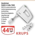 Handmixer F60814 3 Mix 7000 Angebote von KRUPS bei GLOBUS Mannheim für 44,99 €