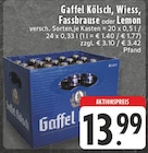 Kölsch, Wiess, Fassbrause oder Lemon Angebote von Gaffel bei E center Siegburg für 13,99 €