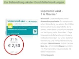 LINDA Vlotho - Loperamid akut Angebot im Prospekt Loperamid akut bei LINDA im Vlotho Prospekt für 2,50 €