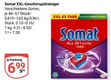 XXL-Geschirrspülreiniger im Angebot bei GLOBUS in Neunkirchen XXL-Geschirrspülreiniger Angebote von Somat bei GLOBUS Neunkirchen für 6,99 €