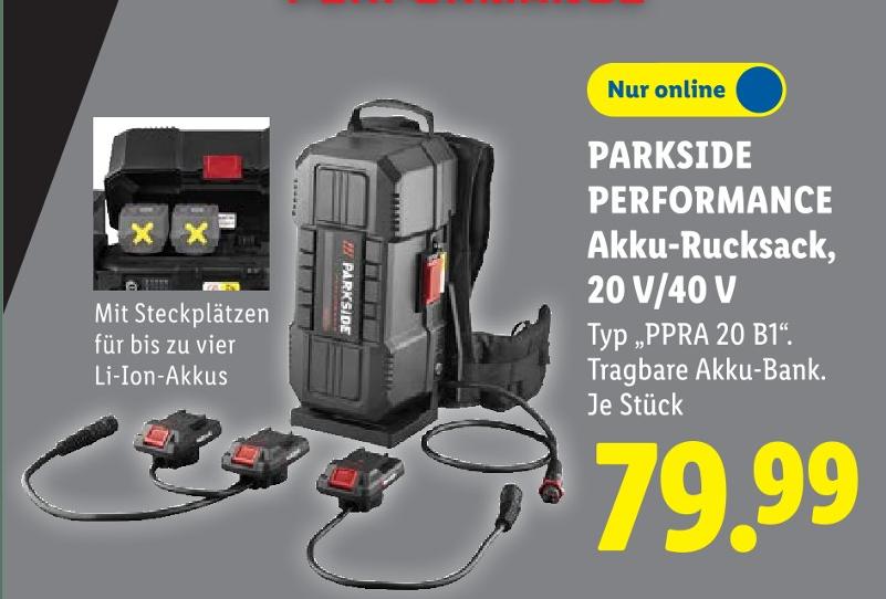 Akku-Rucksack, 20 V/40 V
