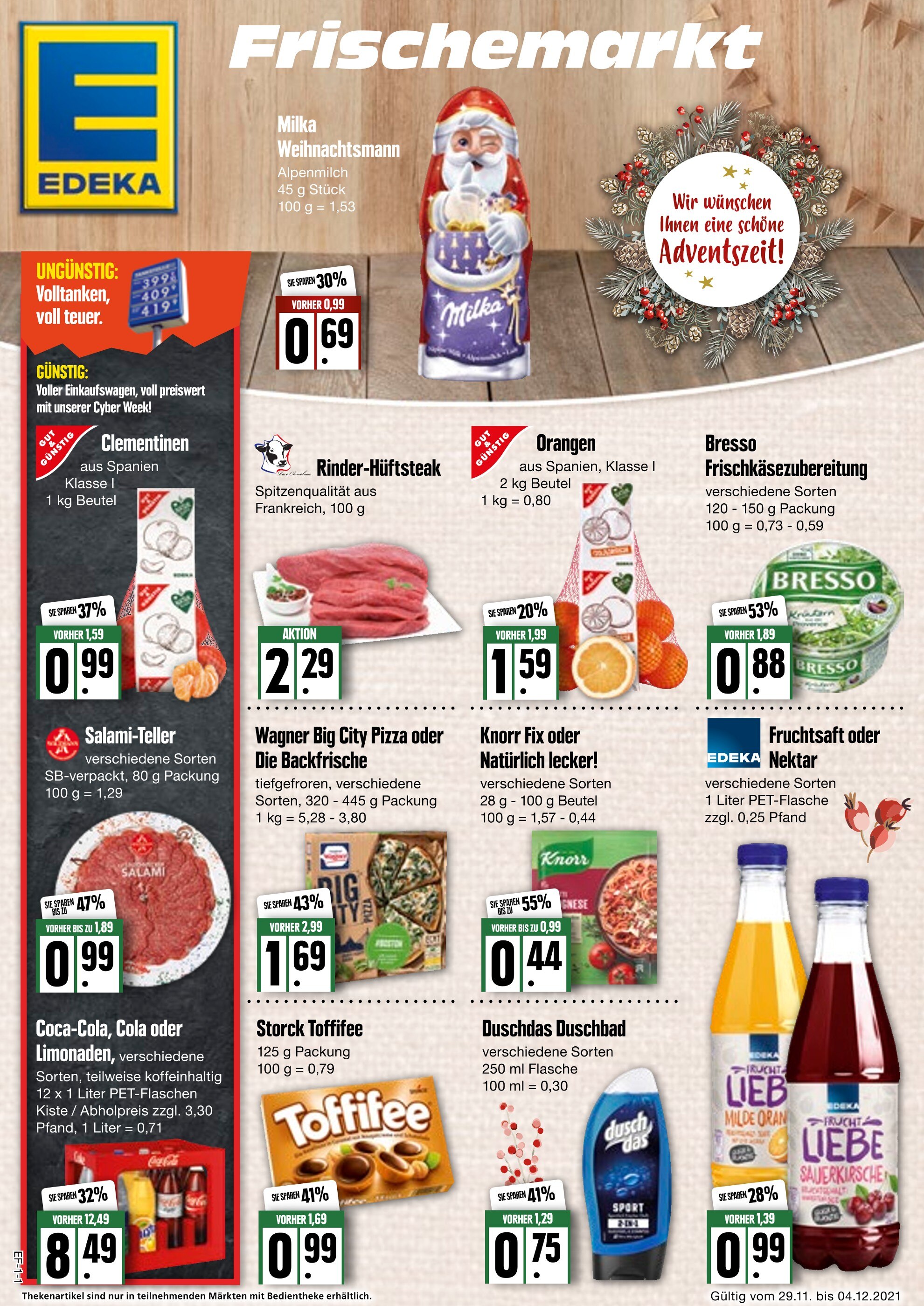 EDEKA Prospekt für Schwentinental mit 4 Seiten EDEKA Prospekt für Schwentinental: "Aktuelle Angebote", 4 Seiten, 29.11.2021 - 04.12.2021