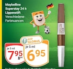 Superstay 24 h Lippenstift im Angebot bei GLOBUS in Pulheim Superstay 24 h Lippenstift Angebote von Maybelline bei GLOBUS Pulheim für 7,95 €