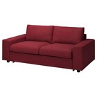 2er-Bettsofa mit breiten Armlehnen/Lejde rot/braun mit breiten Armlehnen/Lejde rot/braun von VIMLE im aktuellen IKEA Prospekt für 1.134,10 €