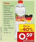 Natürliches Mineralwasser oder Mineralwasser mit Fruchtgeschmack Angebote von Vitrex bei Netto Marken-Discount Völklingen für 0,59 €