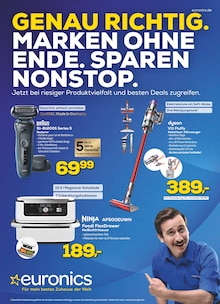 EURONICS Prospekt GENAU RICHTIG. MARKEN OHNE ENDE. SPAREN NONSTOP. mit  Seiten in Crailsheim und Umgebung