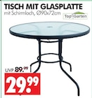 Tisch mit Glasplatte bei Wreesmann im Prospekt "" für 29,99 €