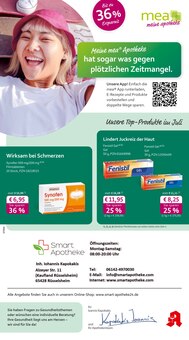 Aktueller mea - meine apotheke Prospekt "Unsere Juli-Angebote" für Rüsselsheim Aktueller mea - meine apotheke Prospekt für Rüsselsheim mit Seiten