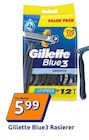 Blue3 Rasierer Angebote von Gillette bei Action Ulm für 5,99 €