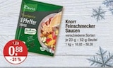 Feinschmecker Saucen von Knorr im aktuellen V-Markt Prospekt für 0,88 €