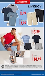 Prix et réduction Pyjama Homme dans le prospectus Lidl en cours Offre Pyjama Homme dans le catalogue Lidl du moment à la page 47