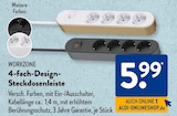 4-fach-Design-Steckdosenleiste bei ALDI SÜD im Seukendorf Prospekt für 5,99 €